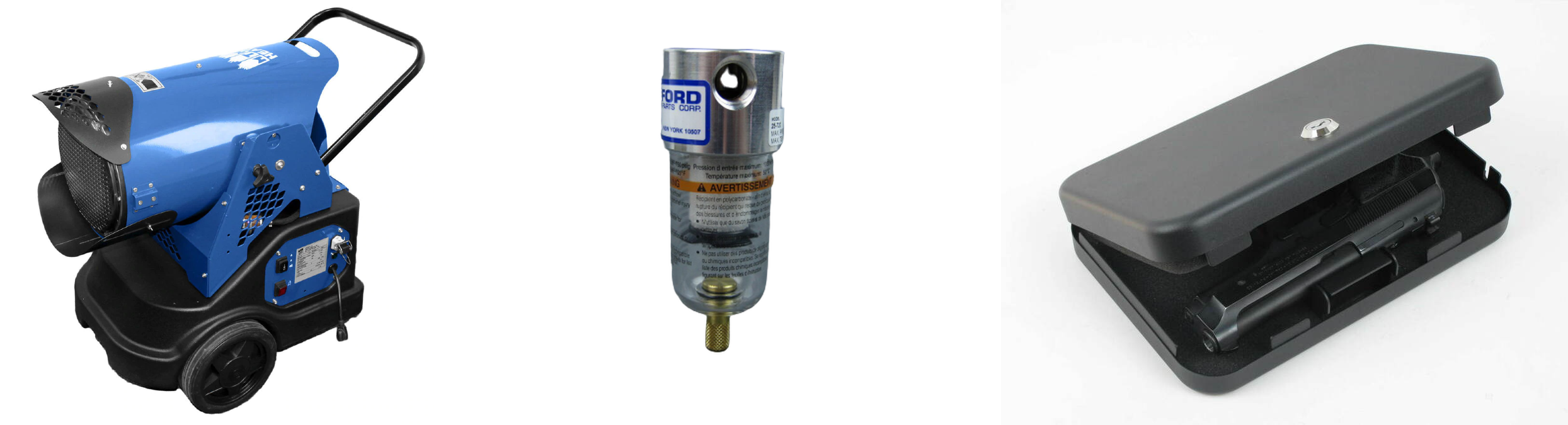 Other products, radiant heater, gun safe, pressure gauges and more!