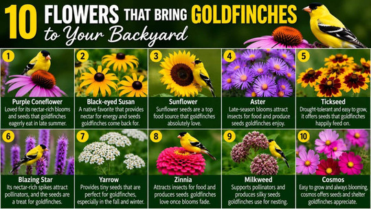 10 Flowers That Bring Goldfinches to Your Backyard
