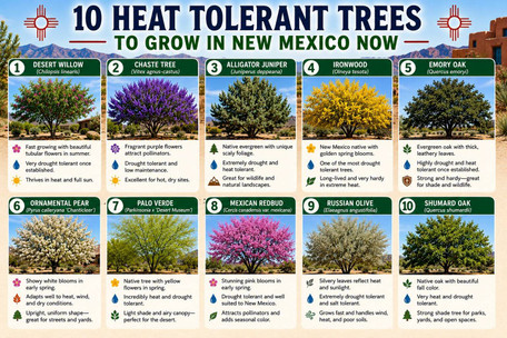 10 Heat Tolerant Trees to Grow in New Mexico Now