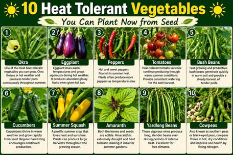 10 Heat-Tolerant Vegetables You Can Plant Now from Seed