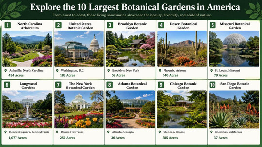 Explore the 10 Largest Botanical Gardens in America
