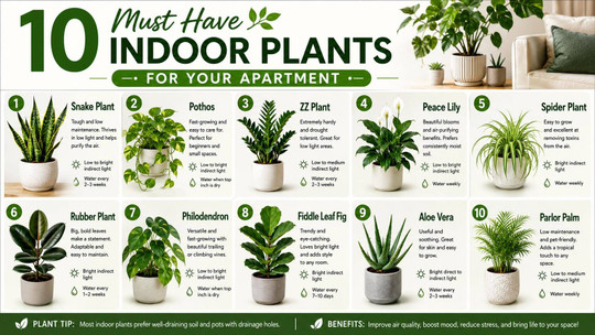 10 Must-Have Indoor Plants for Your Apartment
