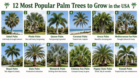 12 Most Popular Palm Trees to Grow in the USA
