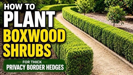 How to Plant Boxwood Shrubs for Thick Privacy Border Hedges