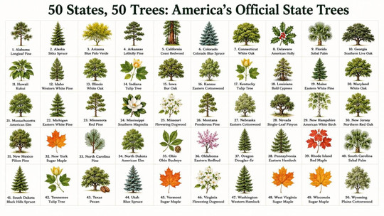 50 States, 50 Trees: America’s Official State Trees