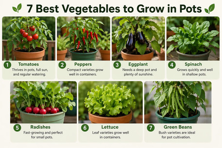7 Best Vegetables to Grow in Pots (Easy & High-Yield Picks)