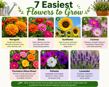 7 Easiest Flowers to Grow