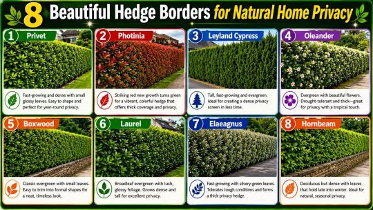 8 Beautiful Hedge Borders for Natural Home Privacy