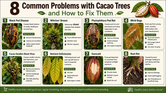8 Common Problems with Cacao Trees and How to Fix Them