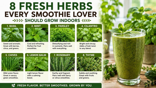 8 Fresh Herbs Every Smoothie Lover Should Grow Indoors