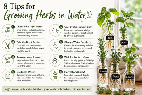 8 Tips for Growing Herbs in Water 