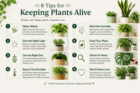 8 Tips for Keeping Plants Alive