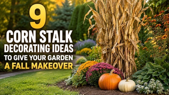9 Corn Stalk Decorating Ideas to Give Your Garden a Fall Makeover