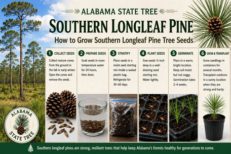 Alabama State Tree: How to Grow Southern Longleaf Pine Tree Seeds