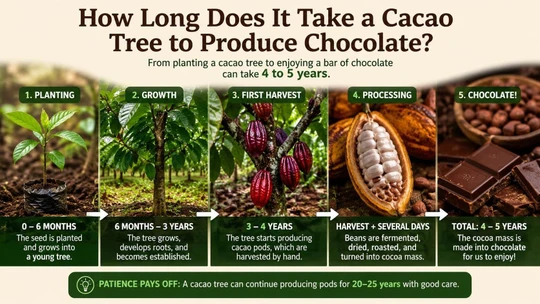 How Long Does It Take a Cacao Tree to Produce Chocolate?