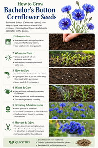 How to Grow Bachelor's Button Cornflower Seeds