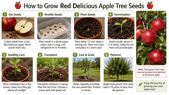 How to Grow Red Delicious Apple Tree Seeds