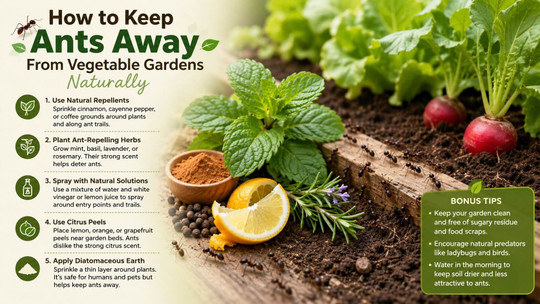 How to Keep Ants Away From Vegetable Gardens Naturally