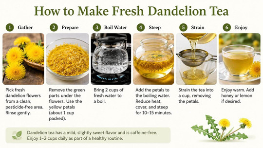 How to Make Fresh Dandelion Tea