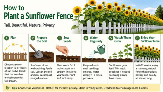 How to Plant a Sunflower Fence