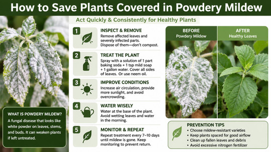 How to Save Plants Covered in Powdery Mildew