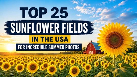 Top 25 Sunflower Fields in the USA for Incredible Summer Photos