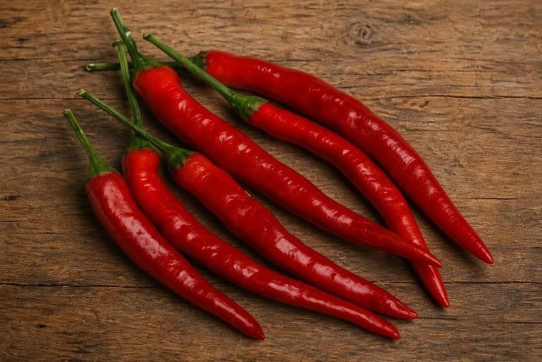 Long Red Thin Cayenne Peppers