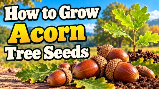 Growing Tree Sign How to Grow Acorn Tree Seeds - Specialty Tree Seeds | Native, Evergreen ...