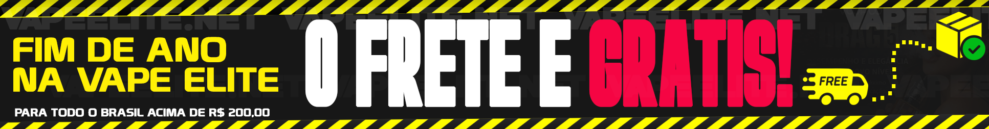 Na Vape Elite, Toda a loja com frete grátis para todo o Brasil nesse fim de ano!