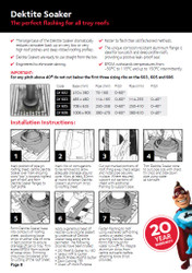 Dektite Soaker Flashing