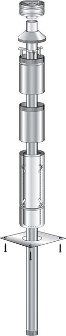 4.0 Metre Free Standing Flue Kit 2400 S/S 