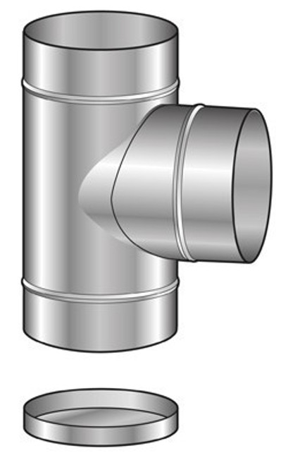 90° Tee-Piece with Clean out Cap