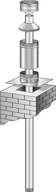 4.0 Metre Combination Cowl Chimney Flue Kit - SFP