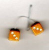 D8 Orange w/White Dots Fuzzi Dice 1/24-1/25