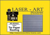 906 HO Laser-Art Roofing  sheet pkg (2) -- Rolled Tar Paper