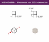 606 1/4"CUBE MAGNETS (20)