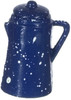 BLUE SPATTERWARE PITCHER
