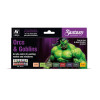 VLJ72304 - Game Orcs and Goblins, Model Color Paint Set , 1/2 Fl. Oz. Bottles, 8 Colors