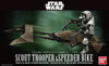 BAN2439795 Bandai Star Wars Character Line 1/12 Scout Trooper & Speeder Bike