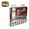 AMM7175 AMMO by Mig Paint Set - Metallic Colors