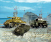 03350 U.S. Army Vehicles WWII Model construction kit containing U.S. Army standard vehicles from the Second World War. 1:144