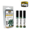 AMM7509 AMMO by Mig Oilbrusher Set - Mechas Green Tones