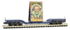 10900161 Heavyweight 6-Axle Depressed-Center Flatcar with Billboard Load - Ready to Run -- Ringling Bros.(R) Clown Billboard Series Car RBBX 106