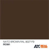 AKIRC81 Real Colors  NATO Brown RAL8027 F9 Acrylic Lacquer Paint 10ml Bottle