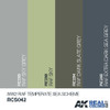 RCS42 Real Colors  WWII RAF Temperate Sea Scheme Acrylic Lacquer Paint Set (4) 10ml Bottles RCS42 Real Colors  WWII RAF Temperate Sea Scheme Acrylic Lacquer Paint Set (4) 10ml Bottles