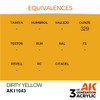AKI11043 AK Interactive 3rd Gen Acrylic Dirty Yellow 17ml