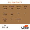 AKI11119 AK Interactive 3rd Gen Acrylic Cork 17ml