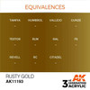 AKI11193 Rusty Gold 3rd Gen Acrylic 17ml