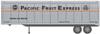 744-8024601  40' Corrugated Reefer Trailer - Assembled -- Pacific Fruit Express No. 1 (silver, orange, black, Tempco-Van Service)