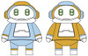 HSG64516 Hasegawa [CW16] Tiny MechatroMATE No.01 Skyblue & Orange (Two kits in the box) 				Creator Works CREATOR WORKS SERIES